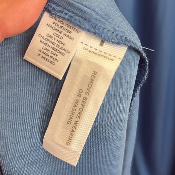 LOFT Ann Taylor | NWT Blue Grecian blue Beach Tassel Halter Boho Maxi Dress M - Picture 10 of 12